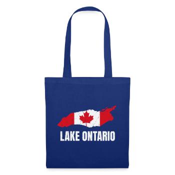 Ontario Karte mit kanadischer Flagge - Stoffbeutel - Royalblau - Vorne