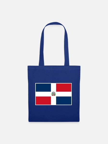 Dominican Republic Flag Classic Frame - Stoffbeutel - Royalblau