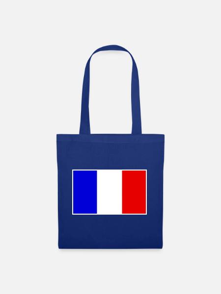 France Flag Classic Frame - Stoffbeutel - Royalblau