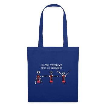 Exercice pour le weekend - Sac en tissu - bleu royal - Devant