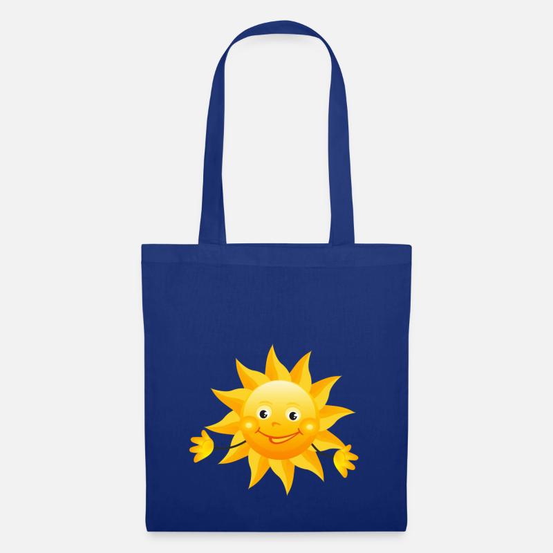 Sonne - Stoffbeutel - Royalblau