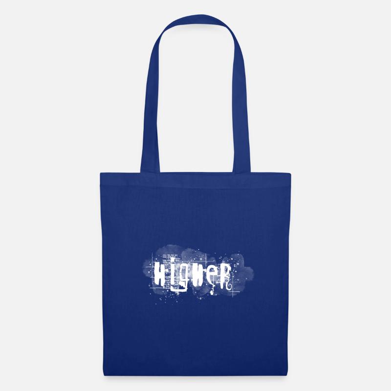 higher - Drum and Bass DJ Raver -DNB Drums - Stoffbeutel - Royalblau