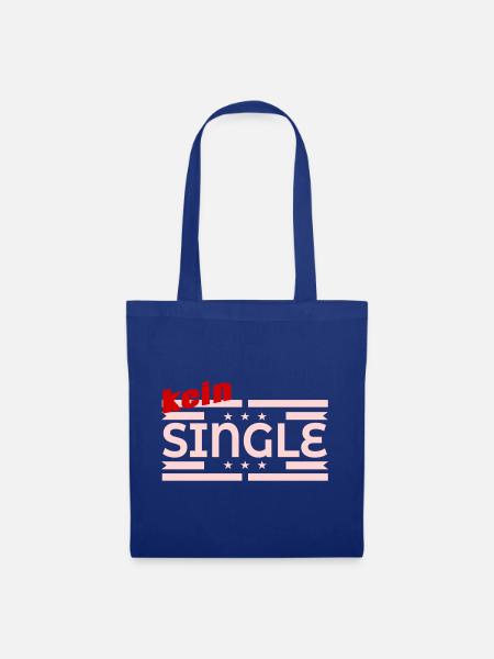 KEIN SINGLE - Beziehung - Stoffbeutel - Royalblau