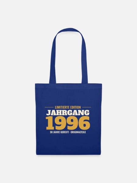 Jahrgang 1996 – 30. Geburtstag Limitierte Edition - Stoffbeutel - Royalblau