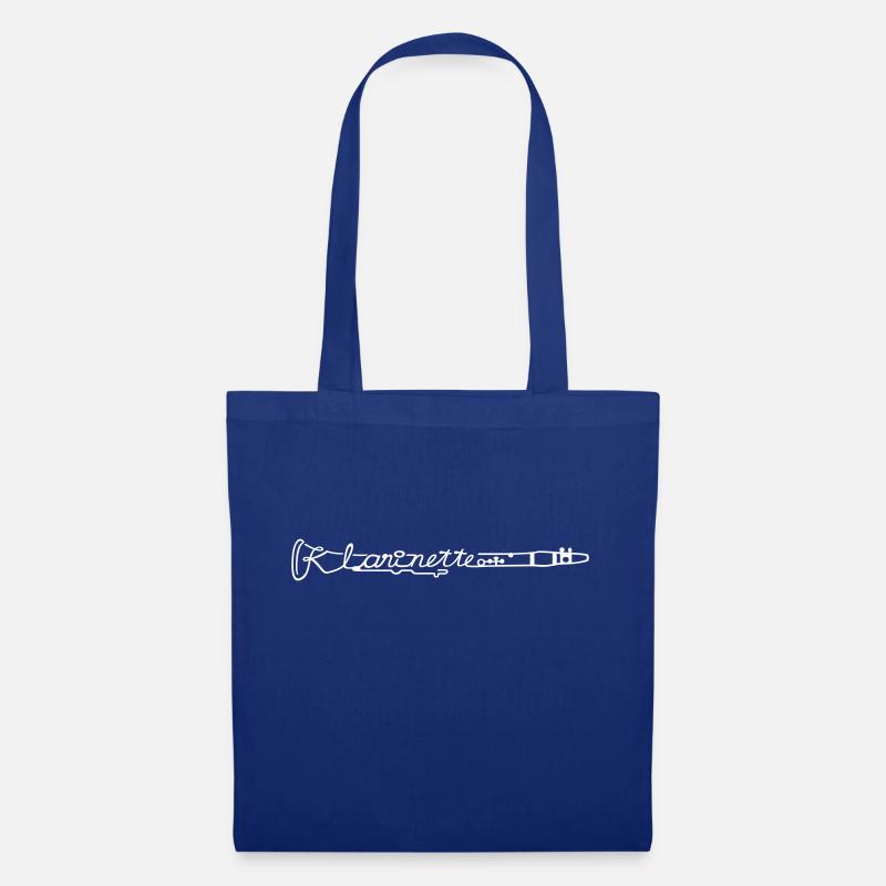 Klarinette (quer) - Stoffbeutel - Royalblau