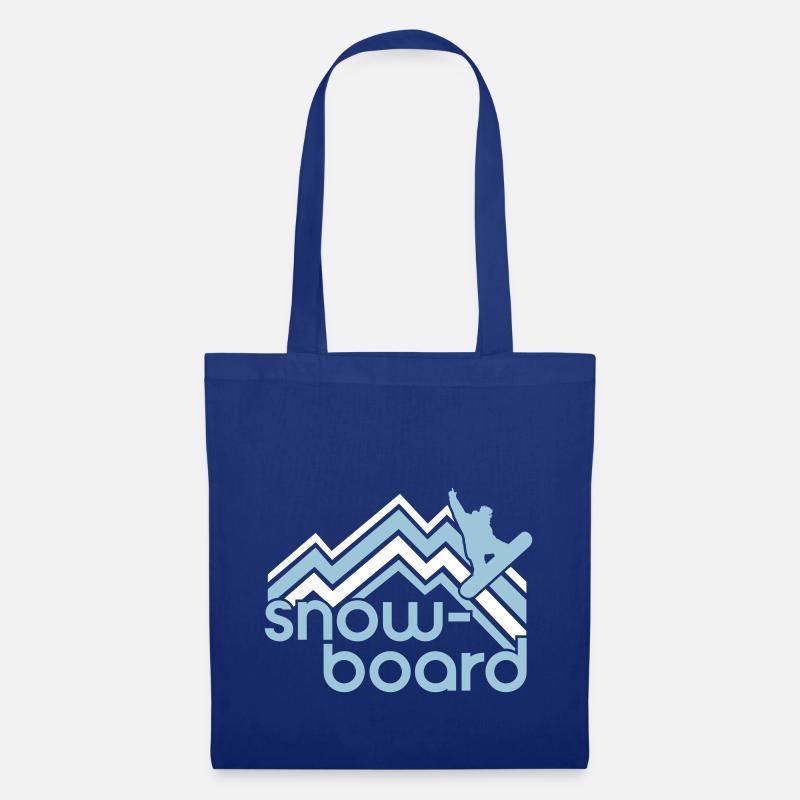 snowboard - wintersport - schnee - urlaub -apreski - Stoffbeutel - Royalblau