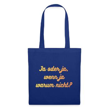 HN Ja oder ja: warum nicht? - Stoffbeutel - Royalblau - Vorne