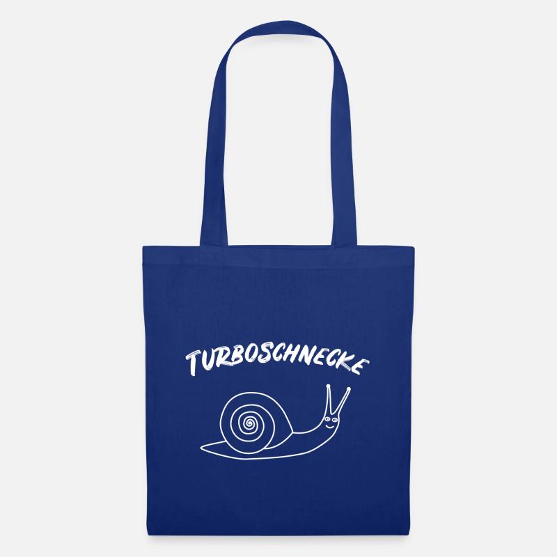 Turboschnecke - langsam Laufen - Läufer - joggen - Stoffbeutel - Royalblau