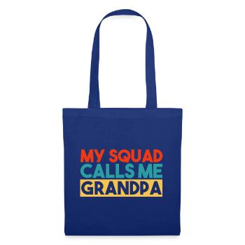 Mon escouade m’appelle Grand-père Slogan rétro coloré - Sac en tissu - bleu royal - Devant