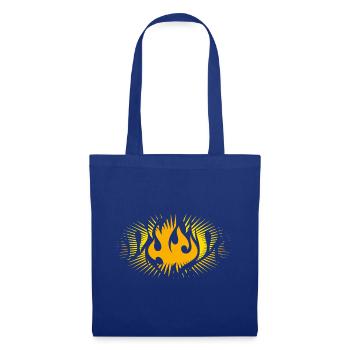 Symbole de la flamme rayonnante – design puissant - Sac en tissu - bleu royal - Devant