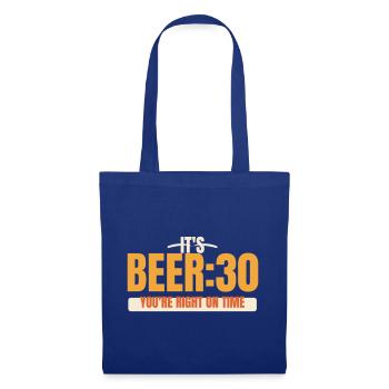 It's Beer Thirty lustiger Bier Spruch Geschenk - Stoffbeutel - Royalblau - Vorne