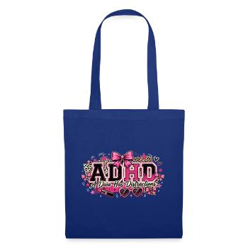 ADHD Diva Distractions in Pink Leopard - Stoffbeutel - Royalblau - Vorne