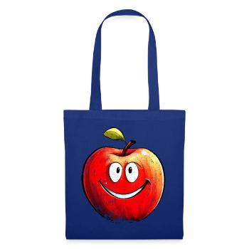 Happy Apple - Tote Bag - royal blue - Front