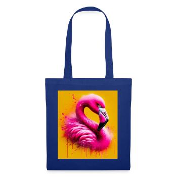 Flamingo - Stoffbeutel - Royalblau - Vorne