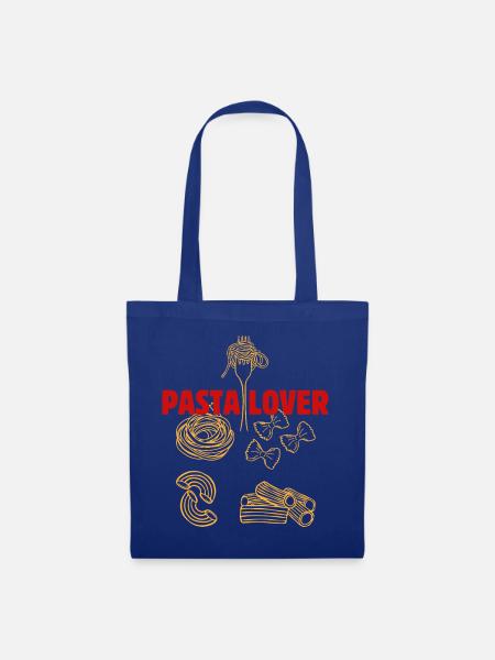 Pasta Liebhaber Muster - Stoffbeutel - Royalblau