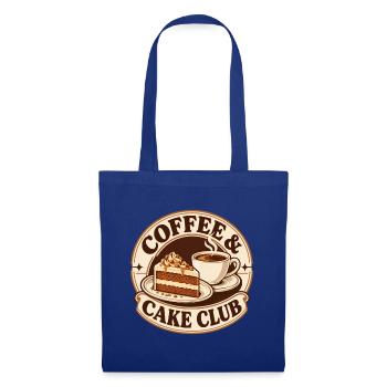 Kaffee und Kuchen Club vintage - Stoffbeutel - Royalblau - Vorne