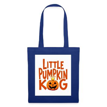 Kleiner Kürbiskönig Halloween-Design - Stoffbeutel - Royalblau - Vorne