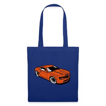 Voiture de sport camaro - Sac en tissu - bleu royal - Devant