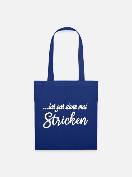 Motivierende Handlettering Grafik - Stoffbeutel - Royalblau