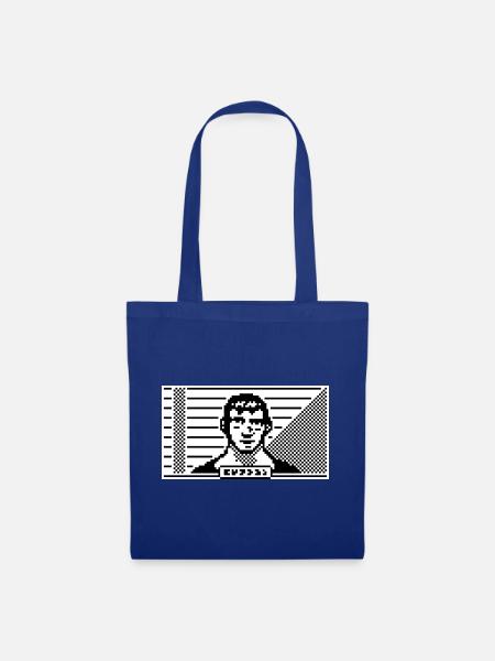 8bit portrait - Stoffbeutel - Royalblau