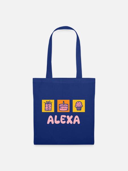 Vorname Alexa - Stoffbeutel - Royalblau