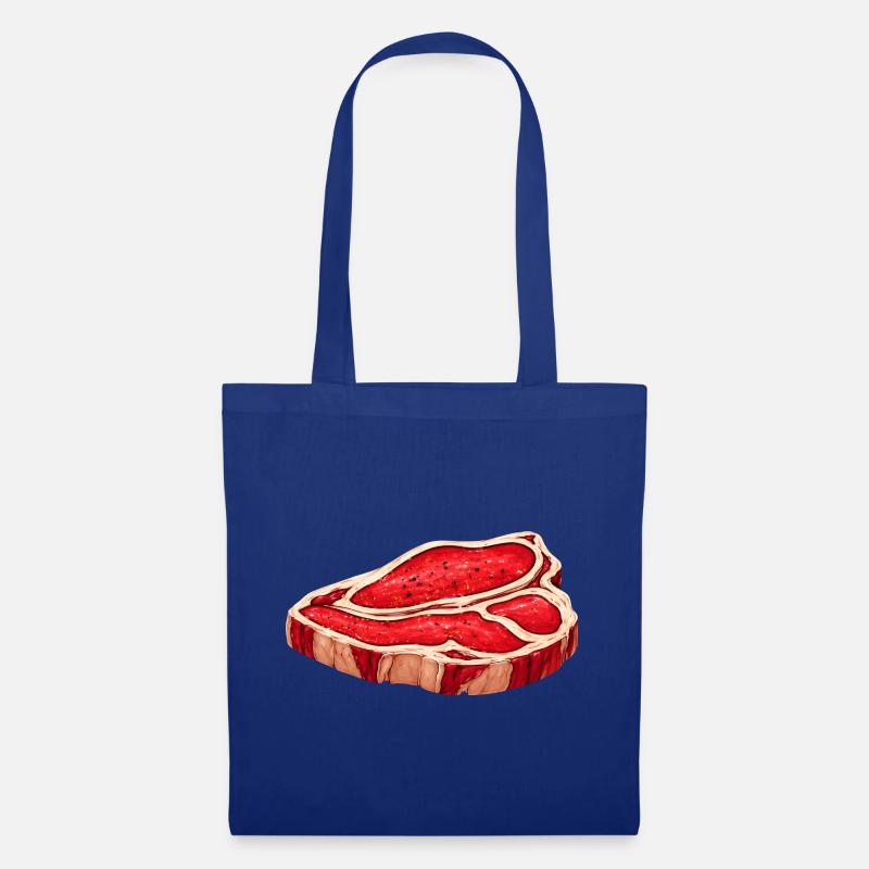 Saftiges Steak Illustration - Stoffbeutel - Royalblau