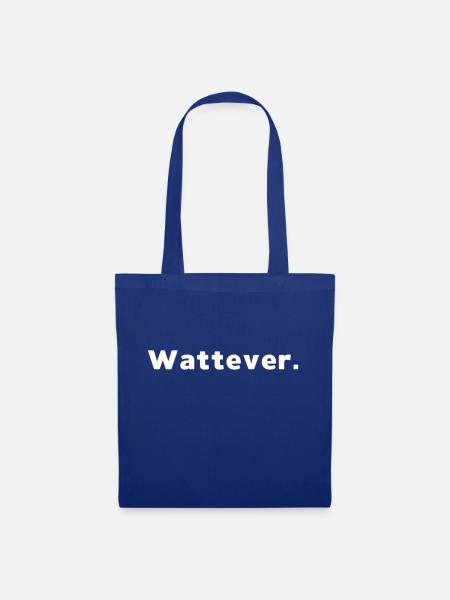 Lustiger Nordsee Spruch Wattever Plattdeutsch Spaß - Stoffbeutel - Royalblau