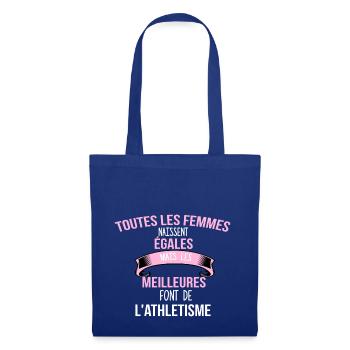 l athletisme cadeau humour - Sac en tissu - bleu royal - Devant