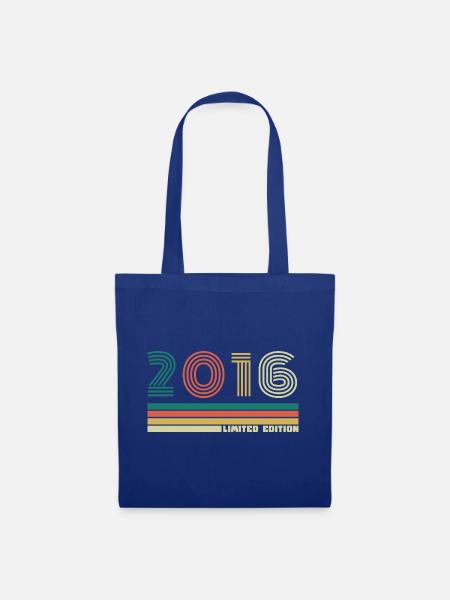 10 Jahre 2016 Vintage Retro Jubiläum - Stoffbeutel - Royalblau
