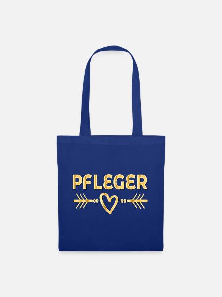 Pfleger Herz Pflegeberufe - Stoffbeutel - Royalblau