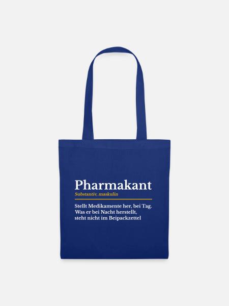 Pharmakant Ausbildung Pharma Geschenk Definition - Stoffbeutel - Royalblau