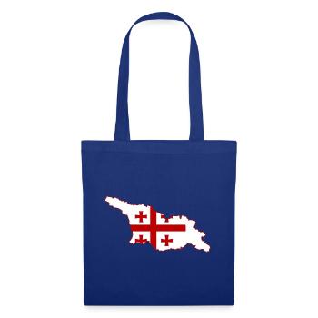 Georgien Landkarte  - Stoffbeutel - Royalblau - Vorne