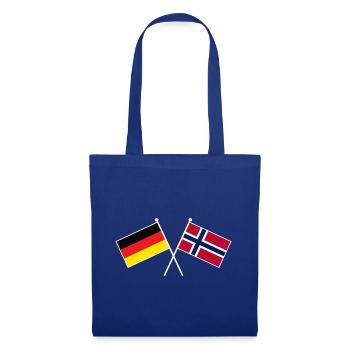 Deutschland Norwegen Freundschaftsflagge - Stoffbeutel - Royalblau - Vorne