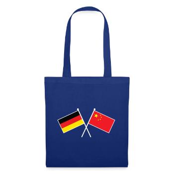 Germany x China Friendship Flags - Stoffbeutel - Royalblau - Vorne