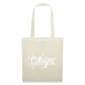 Skyline de Cologne - Blanc - Sac en tissu - nature - Devant