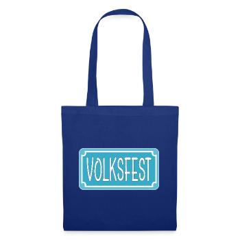 STRAßENSCHILD VOLKSFEST - Stoffbeutel - Royalblau - Vorne