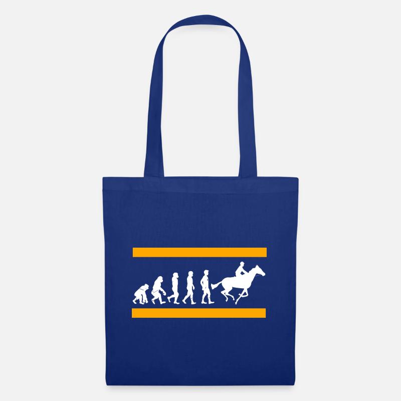 Human Evolution Ends in Horse Racing Glory - Stoffbeutel - Royalblau