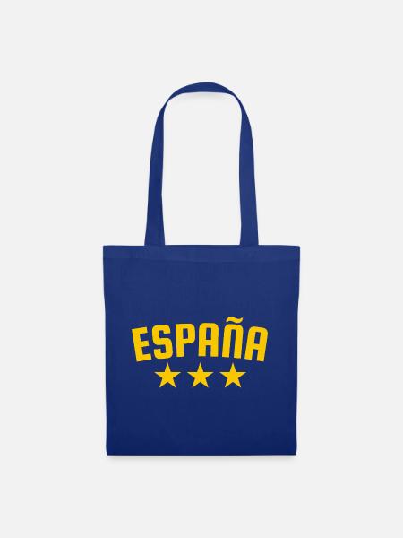 Spanien 3 Sterne Design Gelb - Stoffbeutel - Royalblau