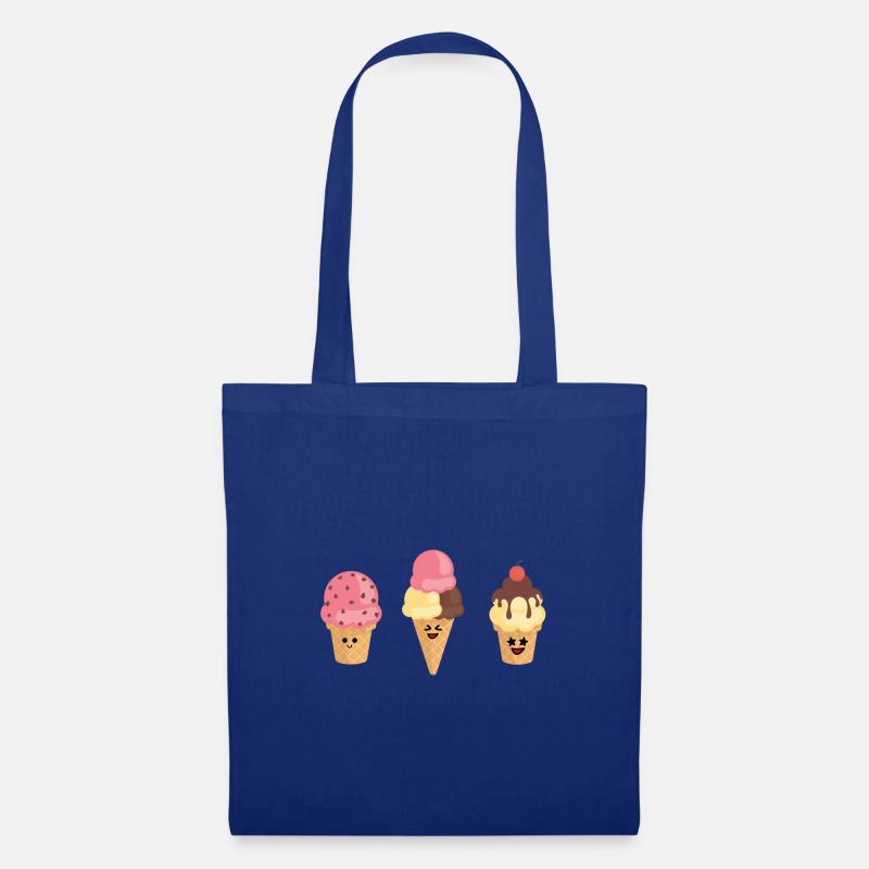 Eis, Eissorten, Eiscreme - Stoffbeutel - Royalblau