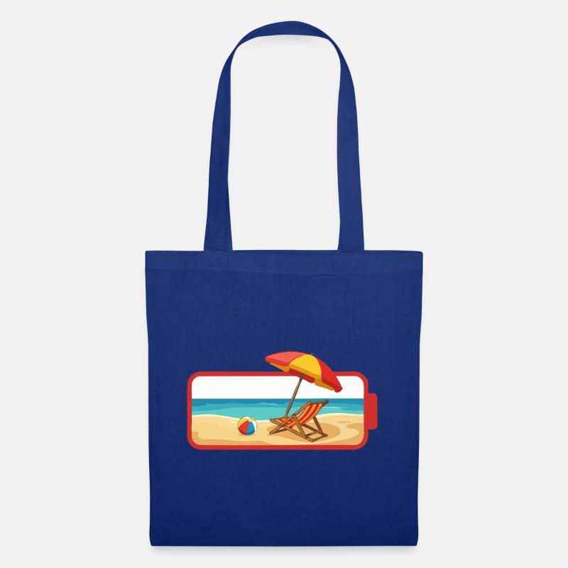 Sommer-Strandschirmstuhl - Stoffbeutel - Royalblau