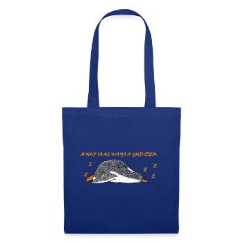 A nap is always a good idea - Sac en tissu - bleu royal - Devant