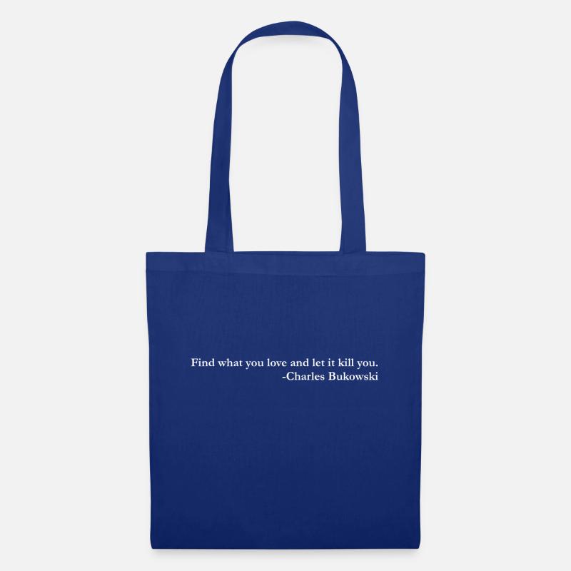 bukowski weiss - Stoffbeutel - Royalblau
