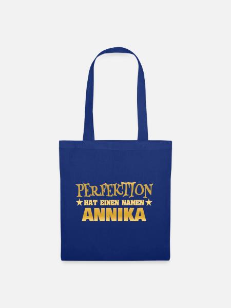 Frauenname Annika - Stoffbeutel - Royalblau