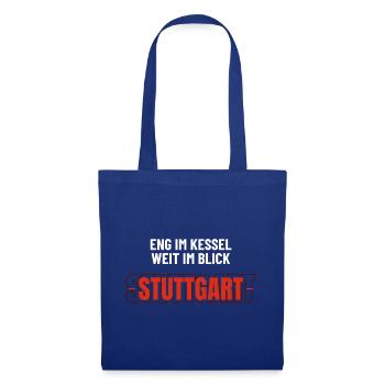 Eng im Kessel weit im Blick Heimat Schwaben - Stoffbeutel - Royalblau - Vorne