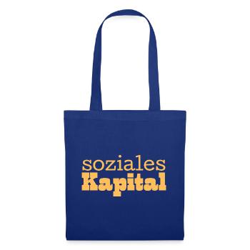 Soziales Kapital gelb - Stoffbeutel - Royalblau - Vorne