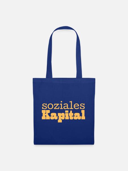 Soziales Kapital gelb - Stoffbeutel - Royalblau