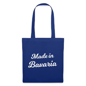 Bayern Schriftzug: Made in Bavaria - Stoffbeutel - Royalblau - Vorne