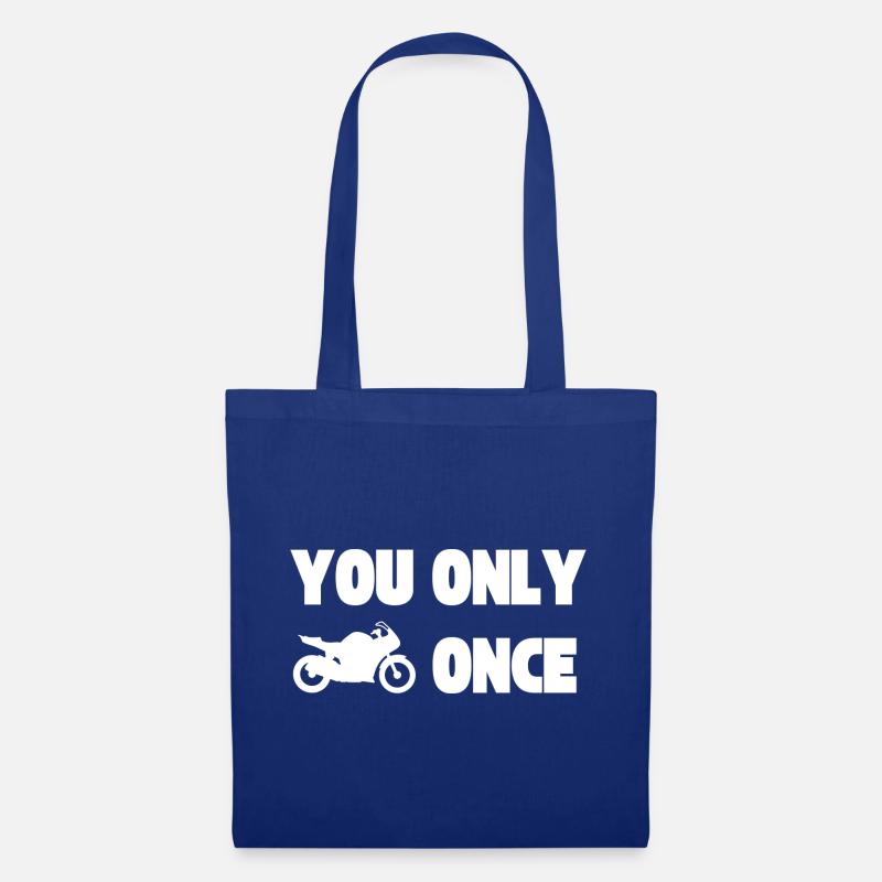 YOLO - Man lebt nur einmal - Speed Motorräder - Stoffbeutel - Royalblau