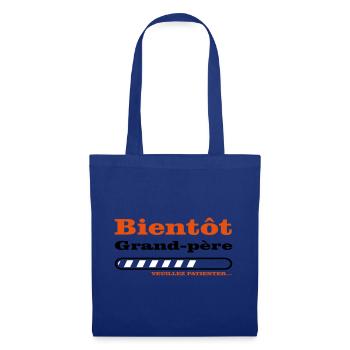 bientôt grand père  - Sac en tissu - bleu royal - Devant