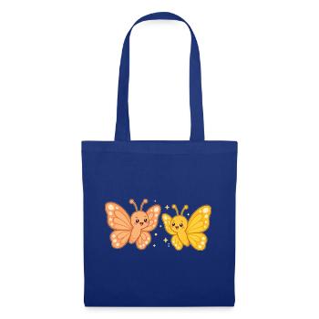 Butterfly Sunshine Pair – Schmetterlings Duo - Stoffbeutel - Royalblau - Vorne